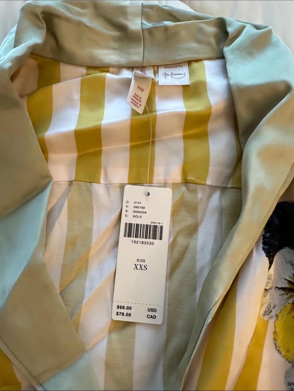 Lyrebird by Anthropologie silky 2 piece pajama set-gold - Picture 2 of 5